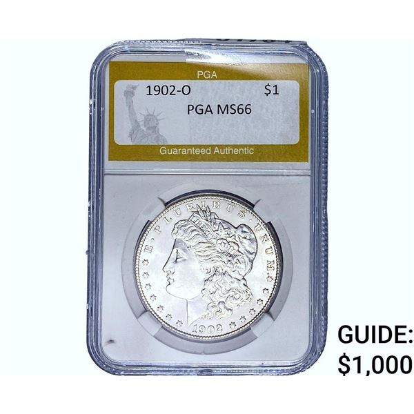 1902-O Morgan Silver Dollar PGA MS66