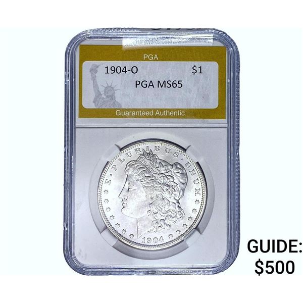 1904-O Morgan Silver Dollar PGA MS65