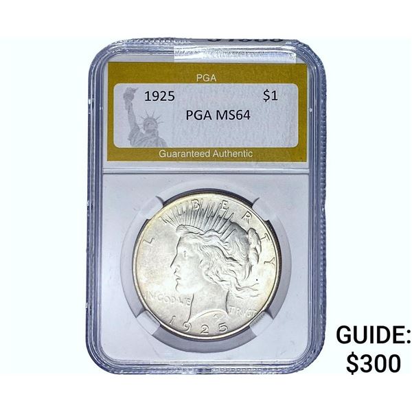 1925 Silver Peace Dollar PGA MS64