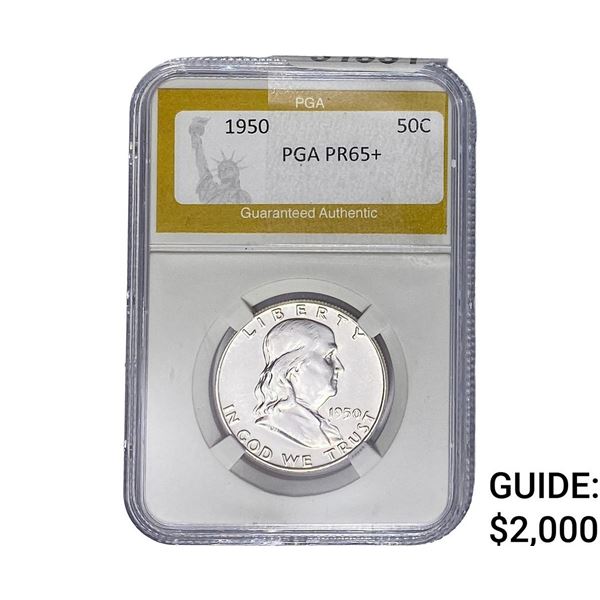 1950 Franklin Half Dollar PGA PR65+