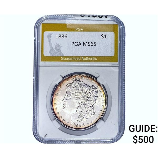 1886 Morgan Silver Dollar PGA MS65