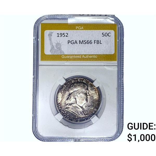 1952 Franklin Half Dollar PGA MS66 FBL