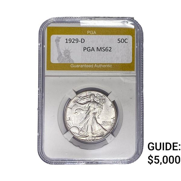 1929-D Walking Liberty Half Dollar PGA MS66