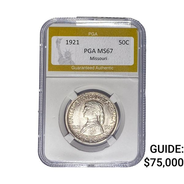 1921 Missouri Half Dollar PGA MS67