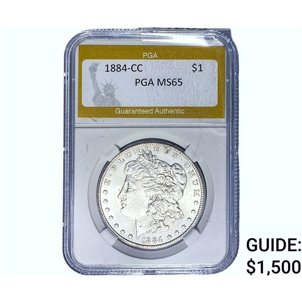 1884-CC Morgan Silver Dollar PGA MS65