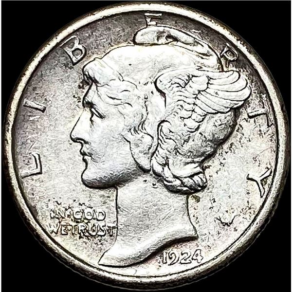 1924-S Silver Mercury Dime CLOSELY UNCIRCULATED