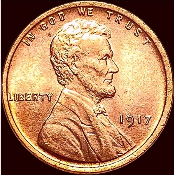 1917 Red Lincoln Wheat Cent CHOICE BU