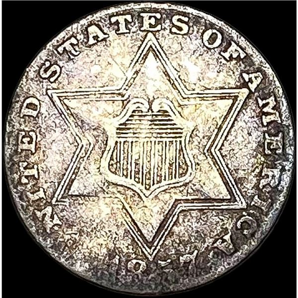 1857 Silver Three-Cent Piece NEARLY UNCIRCULATED