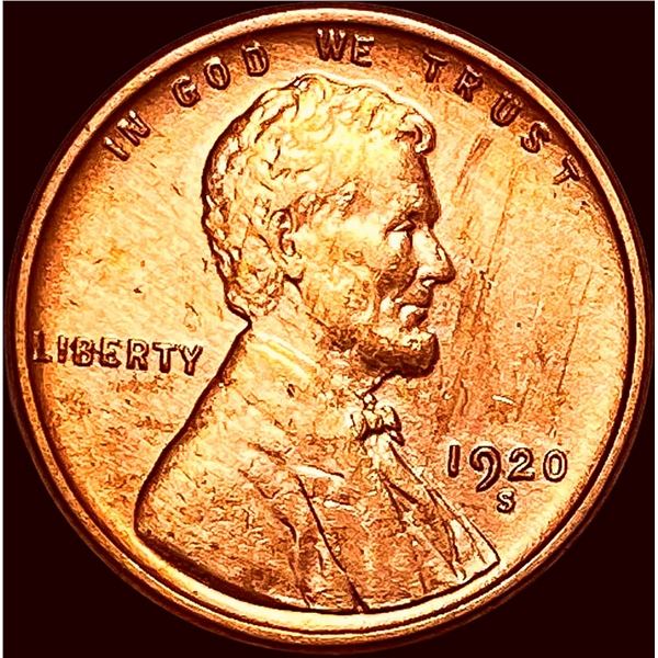 1920-S Red Lincoln Wheat Cent CHOICE BU