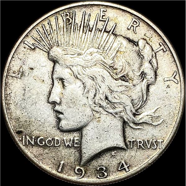 1934-S Silver Peace Dollar NEARLY UNCIRCULATED