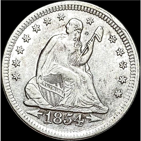 1854 Seated Liberty Silver Quarter UNCIRCULATED