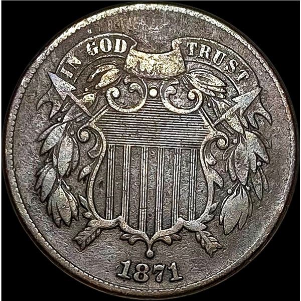 1871 Two-Cent Piece LIGHTLY CIRCULATED