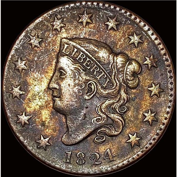 1824 Coronet Head Large Cent LIGHTLY CIRCULATED