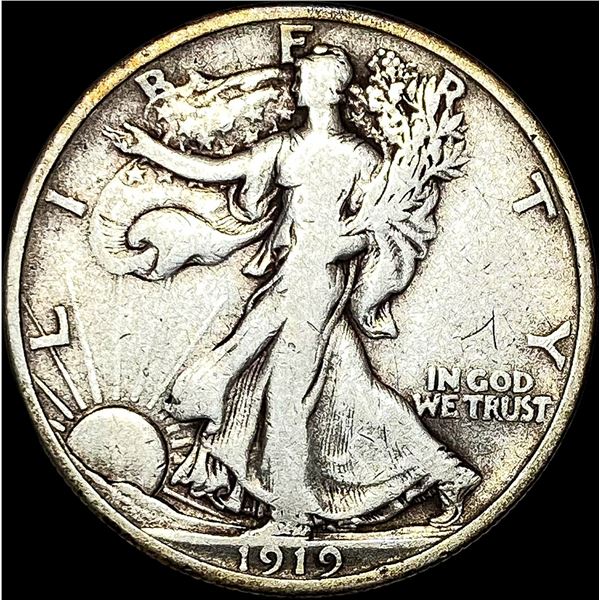 1919 Silver Walking Liberty Half Dollar LIGHTLY CIRCULATED