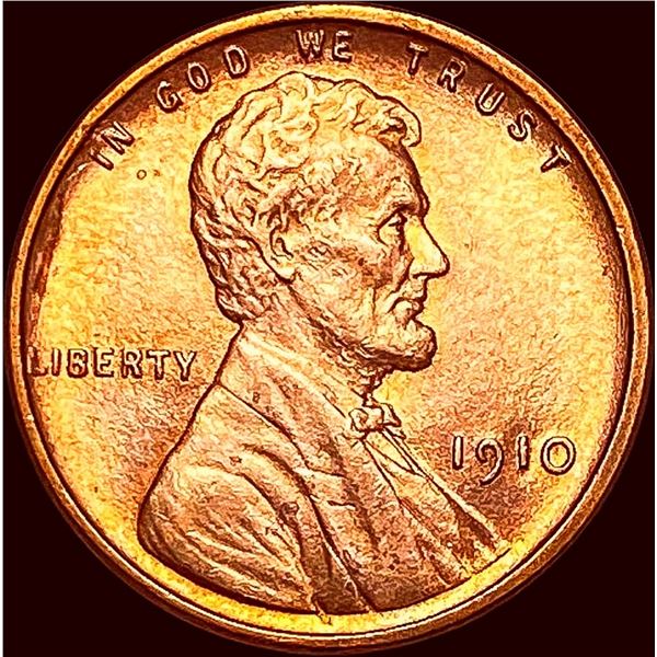 1910 Red Lincoln Wheat Cent CHOICE BU
