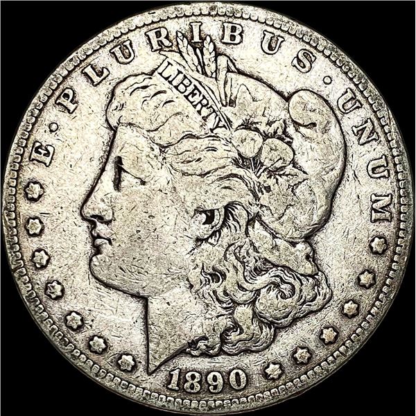 1890-CC Silver Morgan Dollar LIGHTLY CIRCULATED
