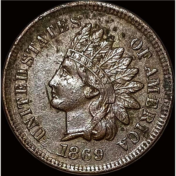 1869 Indian Head Cent NEARLY UNCIRCULATED