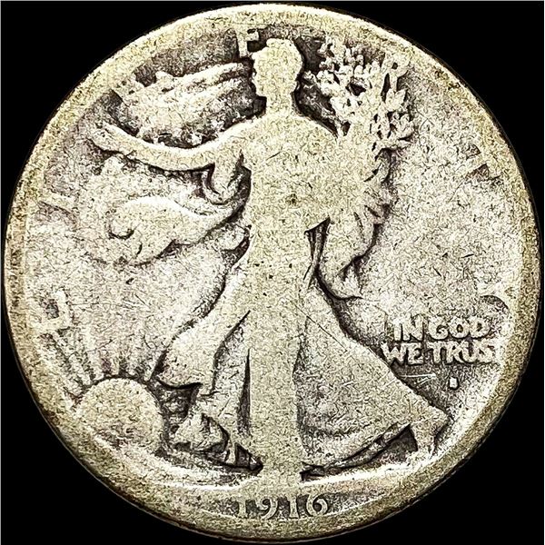 1916-S Walking Liberty Half Dollar NICELY CIRCULATED