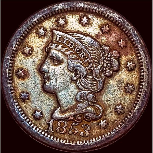 1853 Braided Hair Large Cent CLOSELY UNCIRCULATED