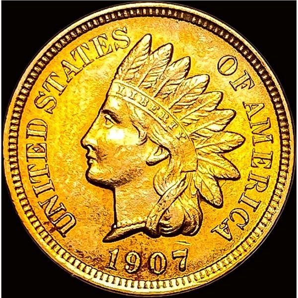 1907 Red Indian Head Cent NEARLY UNCIRCULATED