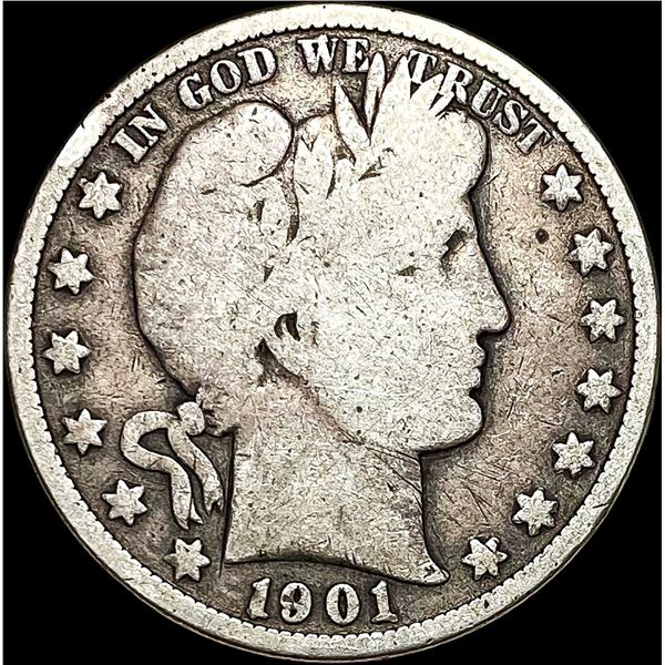 1901-S Silver Barber Half Dollar NICELY CIRCULATED