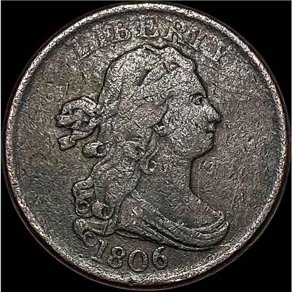 1806 Draped Bust Half Cent LIGHTLY CIRCULATED