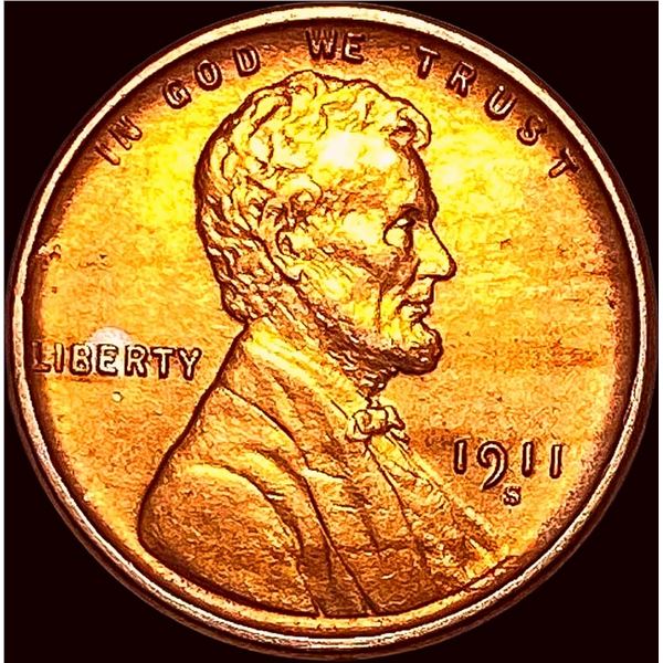 1911-S Red Lincoln Wheat Cent UNCIRCULATED