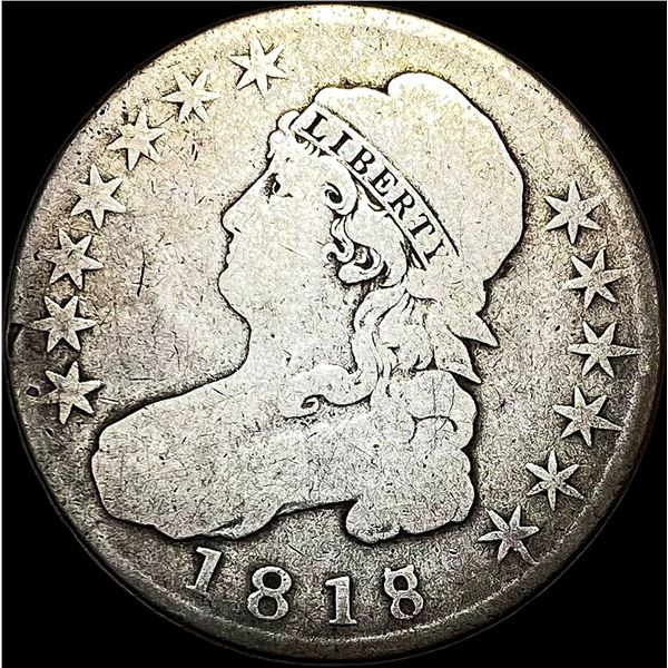 1818/7 Silver Capped Bust Half Dollar NICELY CIRCULA