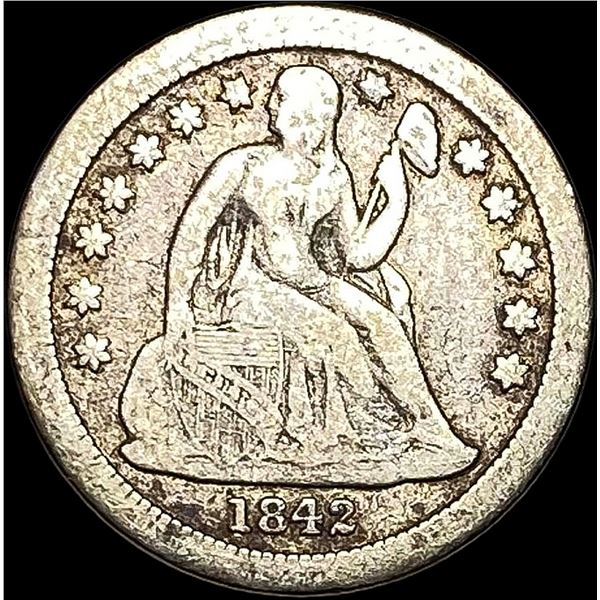 1842-O Seated Liberty Dime NICELY CIRCULATED