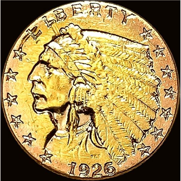 1926 Indian Head Gold $2.50 Quarter Eagle CLOSELY UNCIRCULATED