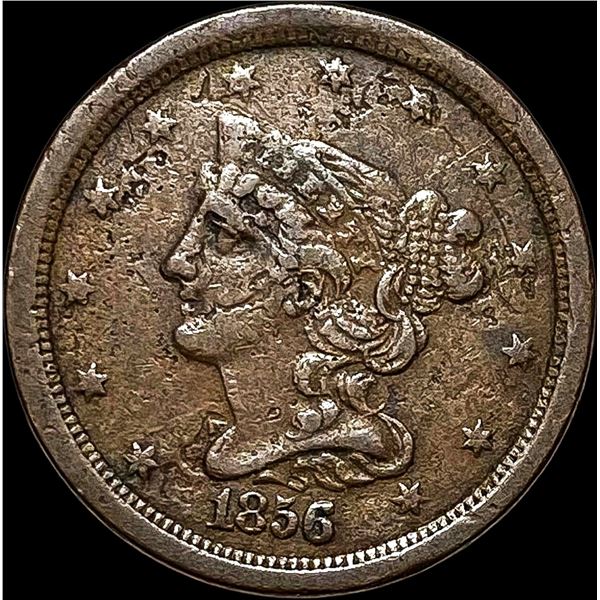 1856 Braided Hair Half Cent CLOSELY UNCIRCULATED