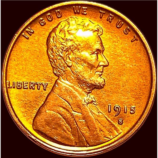 1915-S Red Lincoln Wheat Cent CHOICE BU