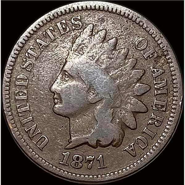 1871 Indian Head Cent NICELY CIRCULATED