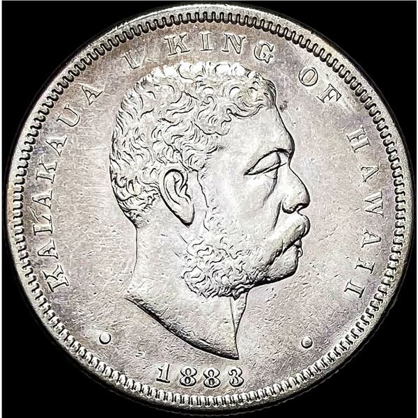 1883 Silver 1/2 Dollar Hawaii Hapalua CLOSELY UNCIRCULATED
