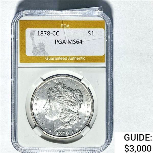 1878-CC Morgan Silver Dollar PGA MS64
