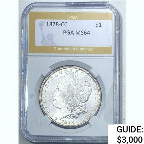 1878-CC Morgan Silver Dollar PGA MS64