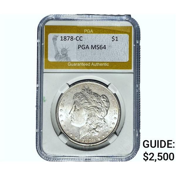 1878-cc Morgan Silver Dollar PGS MS64