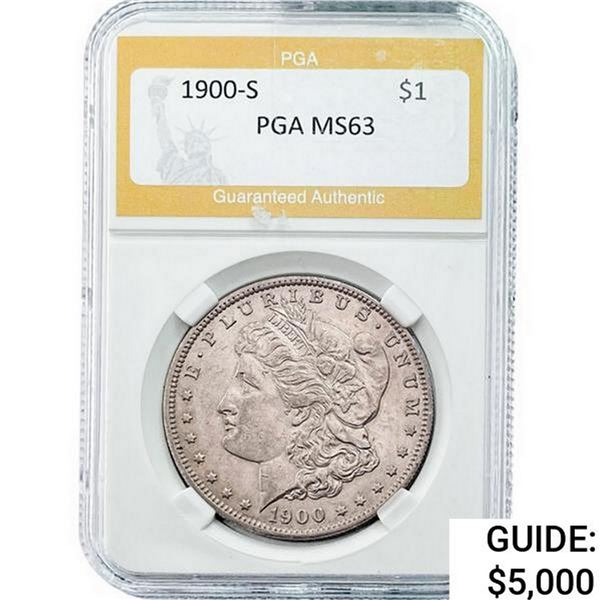 1900-S Morgan Silver Dollar PGA MS63