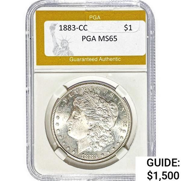 1883-CC Morgan Silver Dollar PGA MS65