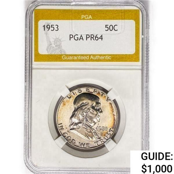1953 Franklin Half Dollar PGA PR64