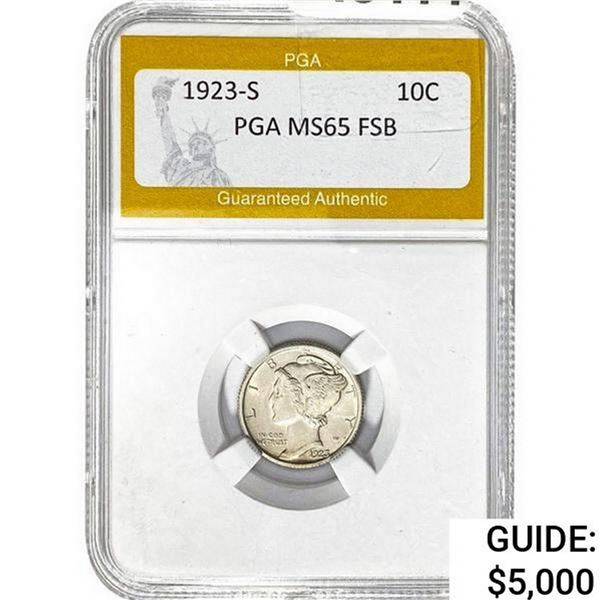 1923-S Mercury Silver Dime PGA MS65