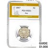 Image 1 : 1867 Shield Nickel PGA MS61 Rays