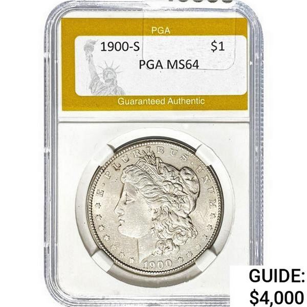 1900-S Morgan Silver Dollar PGA MS64