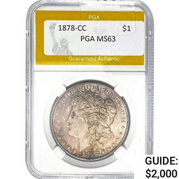 1878-CC Morgan Silver Dollar PGA MS63