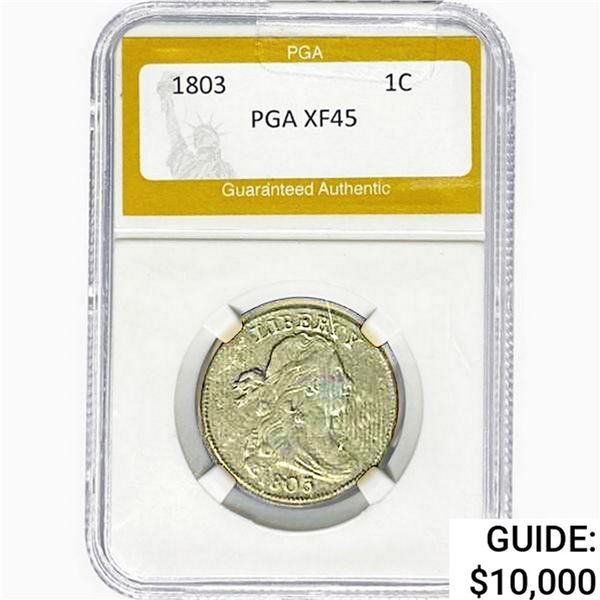 1803 Draped Bust Large Cent PGA XF45