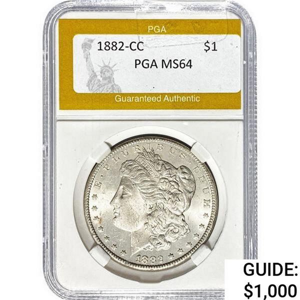 1882-CC Morgan Silver Dollar PGA MS64