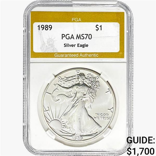 1989 American Silver Eagle PGA MS70