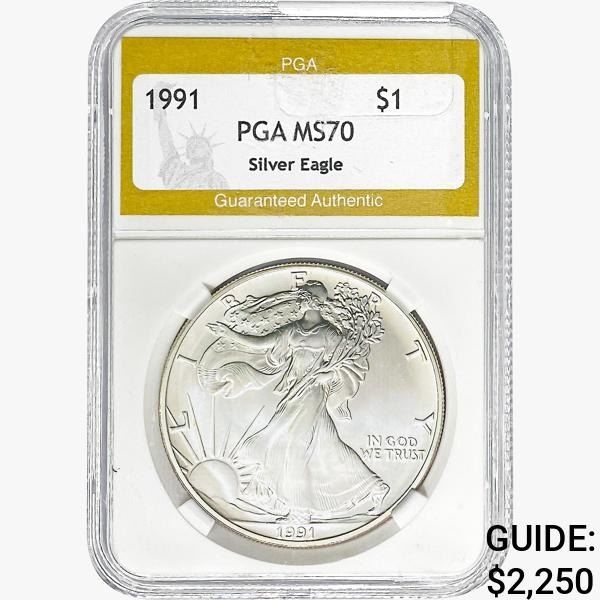 1991 American Silver Eagle PGA MS70