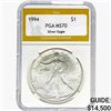 1994 American Silver Eagle PGA MS70