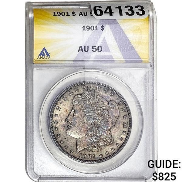 1901 Morgan Silver Dollar ANACS AU50